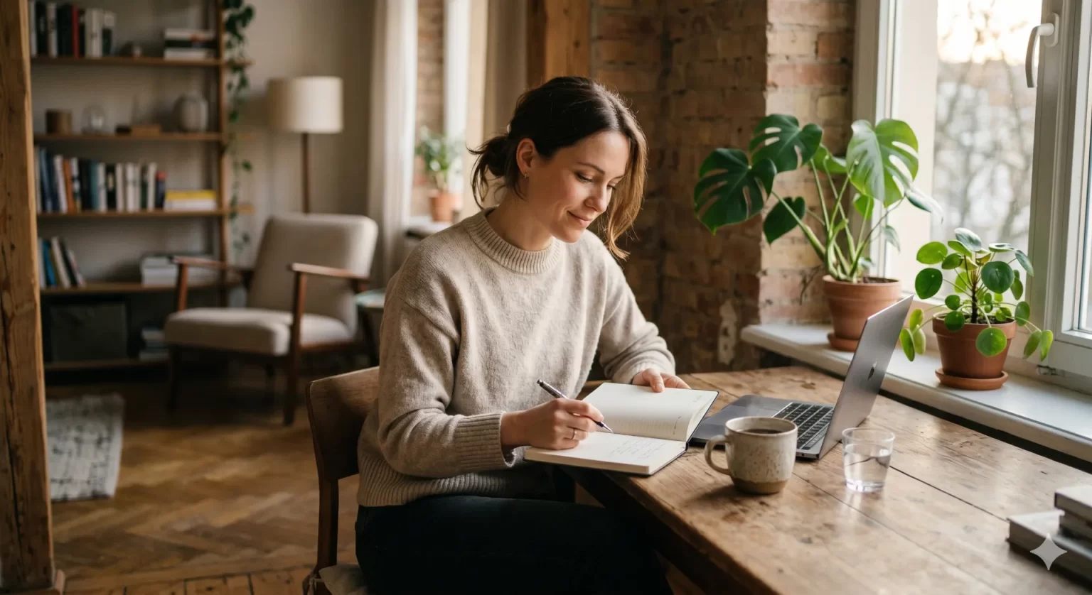 Gezonde thuiswerk routines met duidelijke grenzen tussen werk en privé voor meer productiviteit